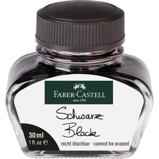 Inchiostro Faber-Castell 149854 Nero 30 ml Ricarica per Timbri