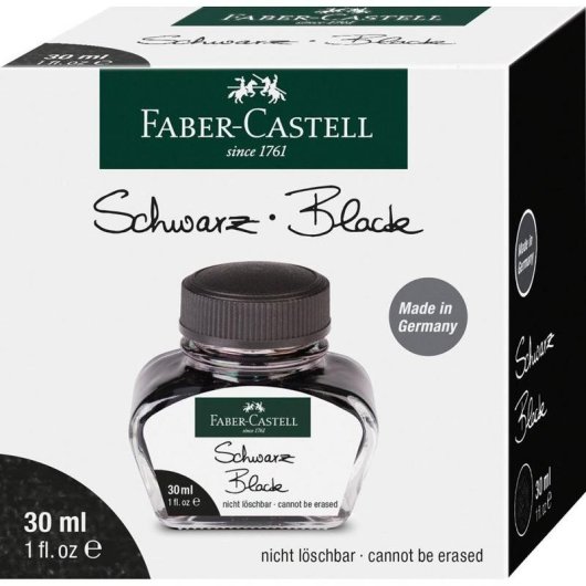Inchiostro Faber-Castell 149854 Nero 30 ml Ricarica per Timbri