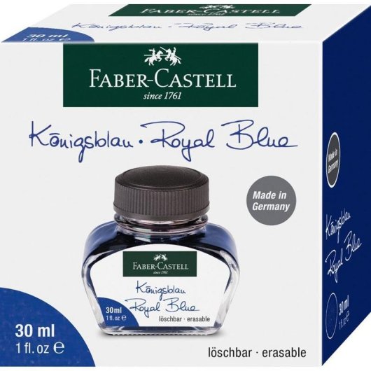 Recarga de tinta Faber-Castell 149839 Azul 30 ml Caixa Transparente