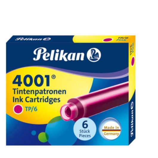 Recambio de bolígrafo Pelikan 321075 Rosa Azul Amarillo 6 piezas