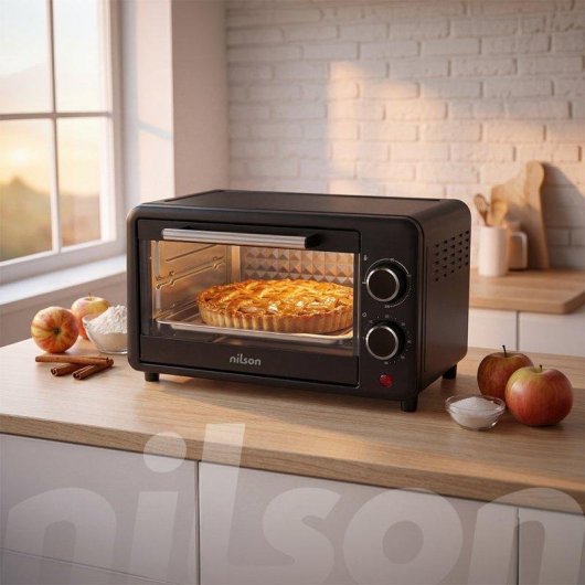 Horno Sobremesa Nilson Life Mini 9L 800W Temporizador Mecánico Negro
