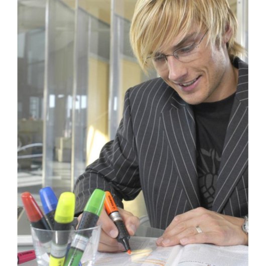 Marcador STABILO Luminator Amarelo Ponta Cisalha Polipropileno