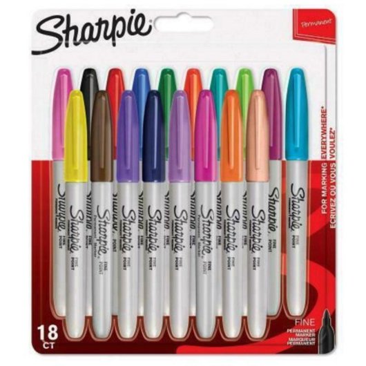 Marker Sharpie Fine 18 Farben feine Spitze multicolor