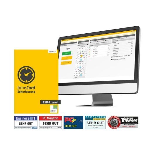 Licencia de Software Reiner SCT timeCard Anual 250 Empleados ESD