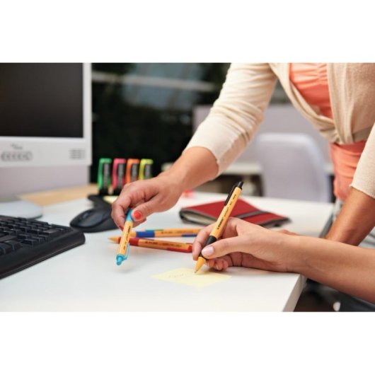 Bolígrafo STABILO pointball Retráctil con Clip Azul