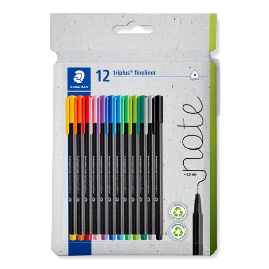 Fineliner Staedtler 334 C12 12 Farben superfine Spitze 0,3 mm
