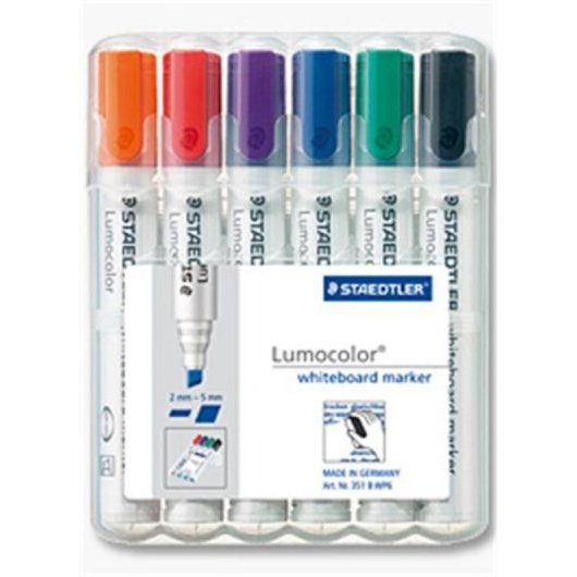 Marker Staedtler 351 B WP6 6 Farben sortiert Strich 2 mm