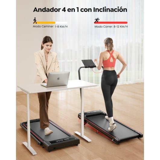 Cinta de correr plegable Toputure 2.5hp con inclinación 9% y 12 km/h