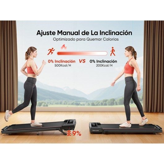 Cinta de correr plegable Toputure 2.5hp con inclinación 9% y 12 km/h