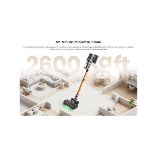 Aspirador sem Fio Yaber 400W 120AW LED Ultra-leve HEPA Animais