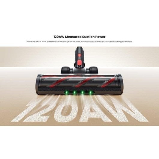 Aspirapolvere senza Fili Yaber 400W 120AW 52 min HEPA LED Leggero 0,8L Animali