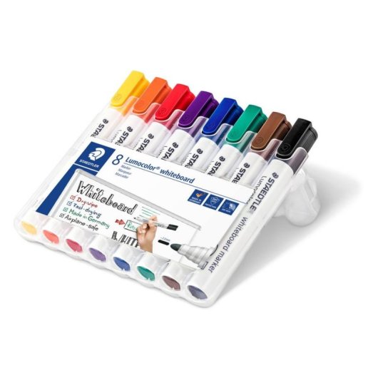 Marker Staedtler Lumocolor 351 WP8 8 Farben Rundspitze nachfüllbar