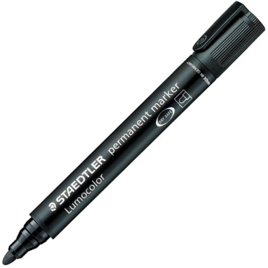 Marcador permanente Staedtler Lumocolor negro 2 mm recargable