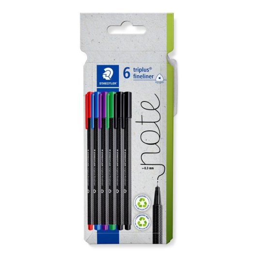Rotulador de punta fina Staedtler 334 C6 0.3 mm tinta a base de agua plástico reciclado
