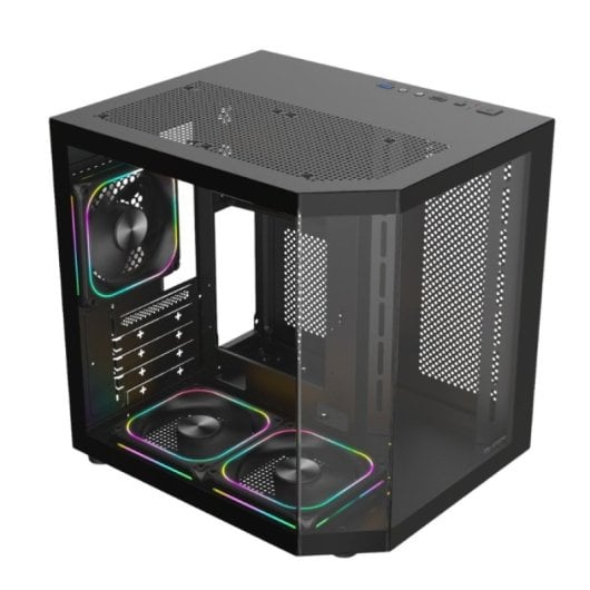 Torre PC ProGaming Alma Negra Cube Micro-ATX Mini-ITX 3 Ventole ARGB