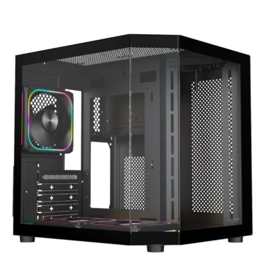 Torre PC ProGaming Alma Negra Cube Micro-ATX Mini-ITX 3 Ventole ARGB