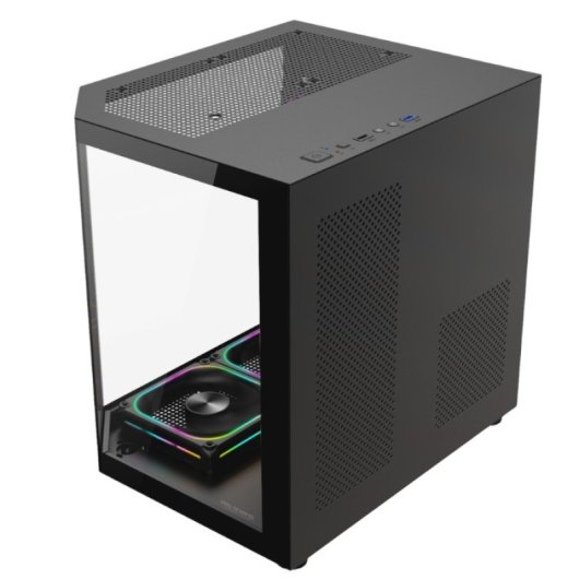 Torre PC ProGaming Alma Negra Cube Micro-ATX Mini-ITX 3 Ventole ARGB