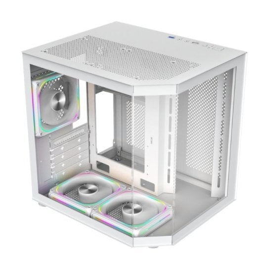 Case ProGaming Alma Bianca Cube Tower 3 Ventole ARGB Micro-ATX