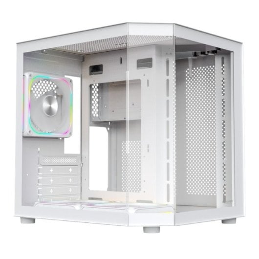 Case ProGaming Alma Bianca Cube Tower 3 Ventole ARGB Micro-ATX