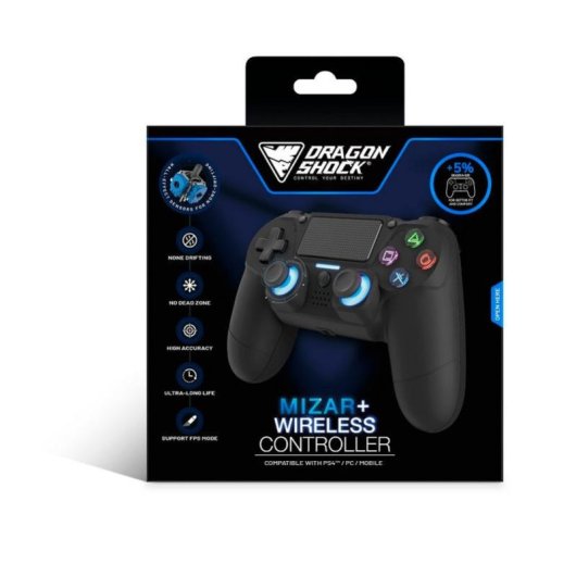 Gamepad Dragon Shock Mizar+ Bluetooth Wireless PC PS4 Android LED