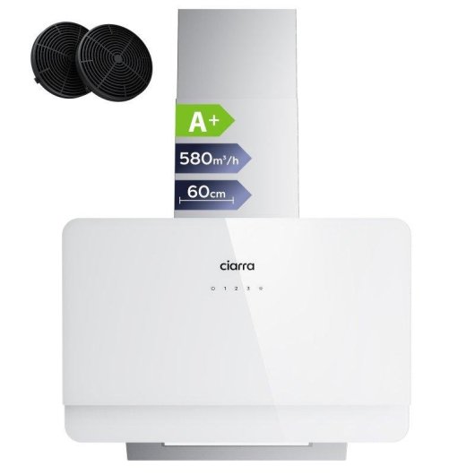 Campana extractora Ciarra AWS6765C Umluft 60cm SensorTouch Inox Kohlefilter