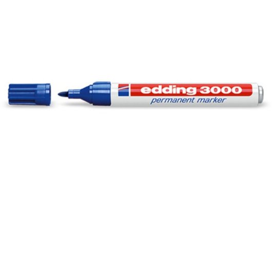 Marcador permanente Edding 3000-3 Azul 1.5 mm a 3 mm Recargable