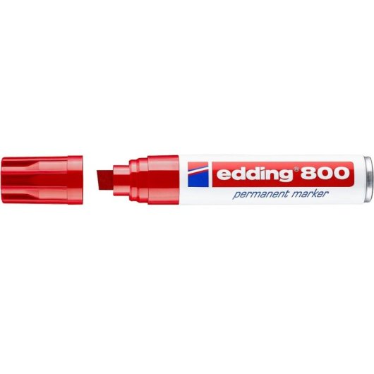 Permanentmarker Edding 800 Chisel Rot Extra-breit 4 mm Aluminium