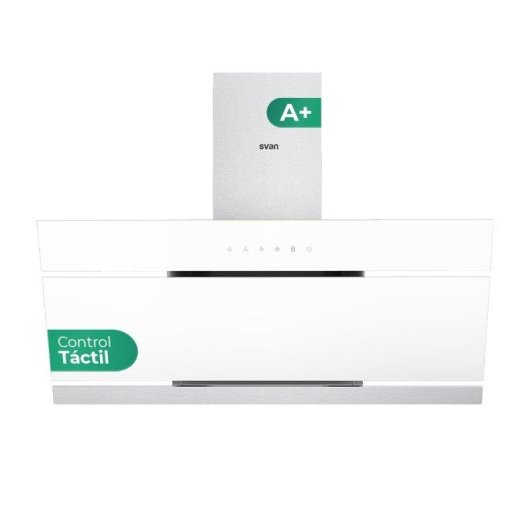 Campana extractora Svan SVCC1960B Doble tiro 90cm cristal blanco táctil