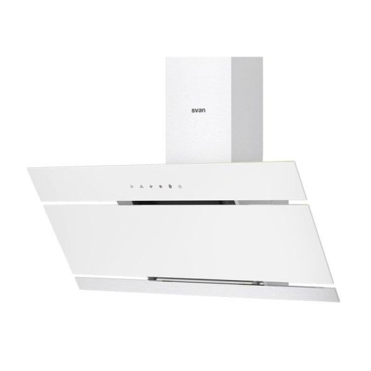 Campana extractora Svan SVCC1960B Doble tiro 90cm cristal blanco táctil