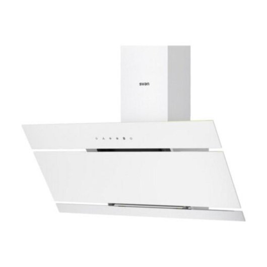 Campana extractora Svan SVCC1960B Doble tiro 90cm cristal blanco táctil
