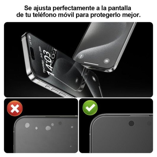 Protector de Pantalla Paxa para iPhone 15 Pro Max Translúcido HD