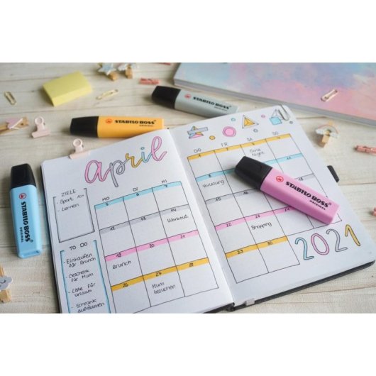 Marker STABILO BOSS ORIGINAL Nachfüllbar Rot Keilspitze Fluoreszierend