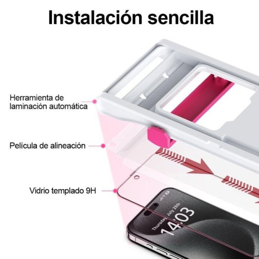 Protector de Pantalla Paxa iPhone 16 Pro Max Cristal Templado con Privacidad