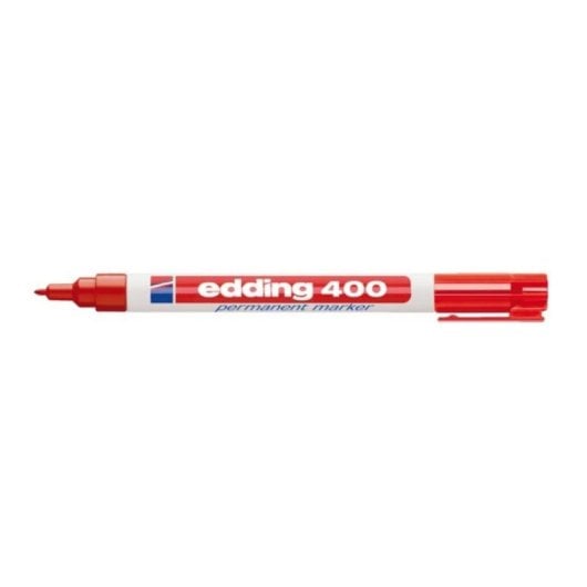 Marqueur permanent Edding 400 Rouge 1 mm Lot de 10