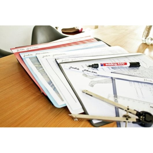 Marqueur permanent Edding 400 Rouge 1 mm Lot de 10