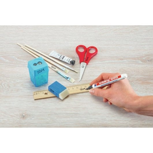 Marqueur permanent Edding 400 Rouge 1 mm Lot de 10