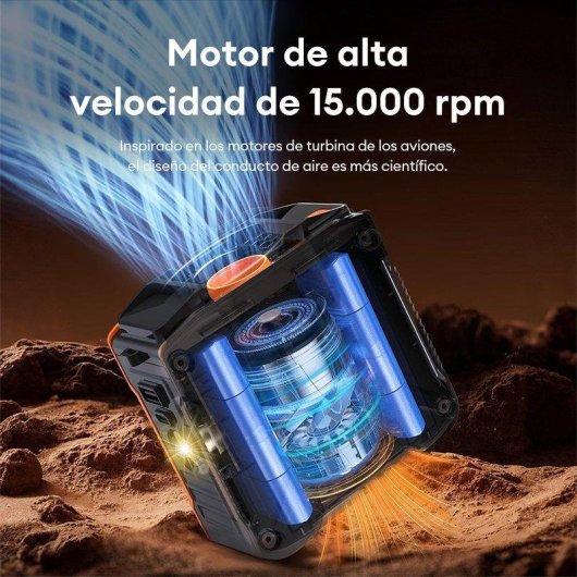 Mobiler Ventilator Paxa M40 Guertelclip LED-Anzeige Orange