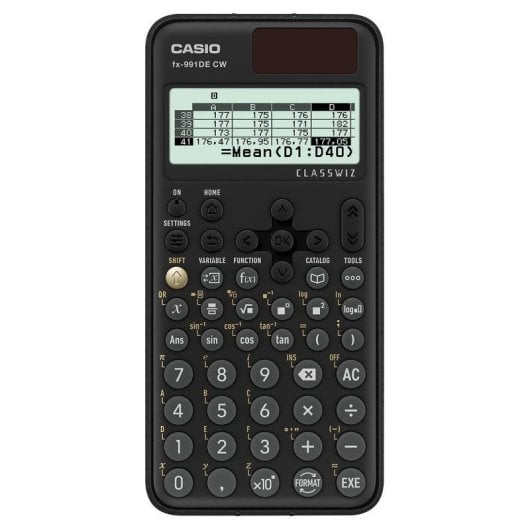 Calculatrice Casio fx-991DE CW 12 chiffres convertisseur de devises noir