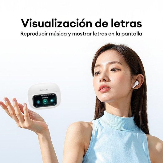 Ecouteurs Paxa Ai Friend Pro sans fil Bluetooth 5.4, écran tactile, IPX5, sport