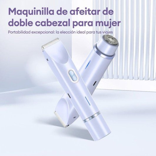 Afeitadora Corporal Paxa Paxa-zb-0236l Resistente al Agua IPX7 Doble Cabezal Motor Potente