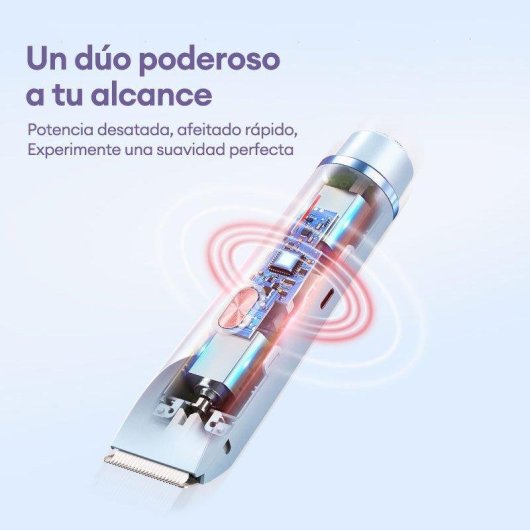 Afeitadora Corporal Paxa Paxa-zb-0236l Resistente al Agua IPX7 Doble Cabezal Motor Potente