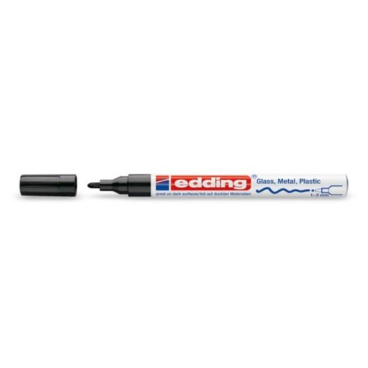 Marker Edding 751 Schwarz Weiss 1-2 mm 10 Stuck