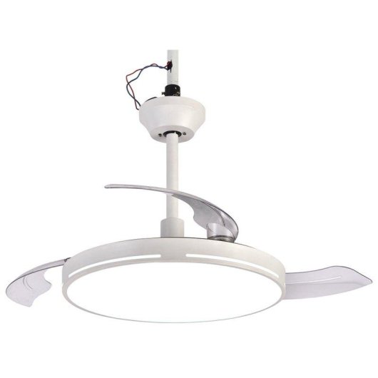 Ventilador de techo Melchioni Family MF2503CEI con luz LED, 6 velocidades, aspas retráctiles