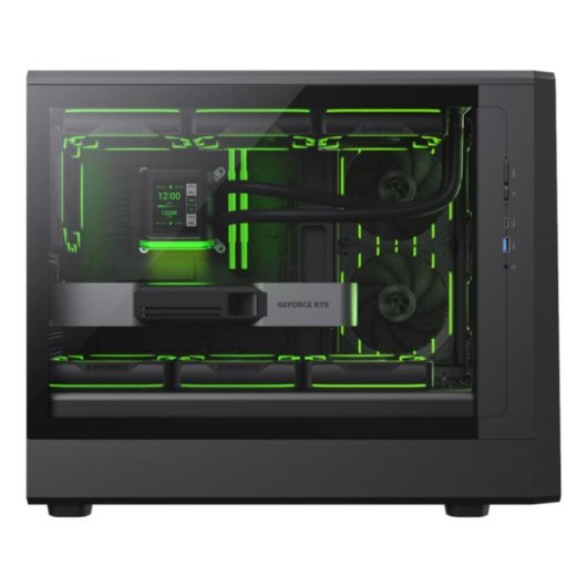 Torre GameMax CLAW 360 BK Micro ATX Preto Gaming RGB Vidro