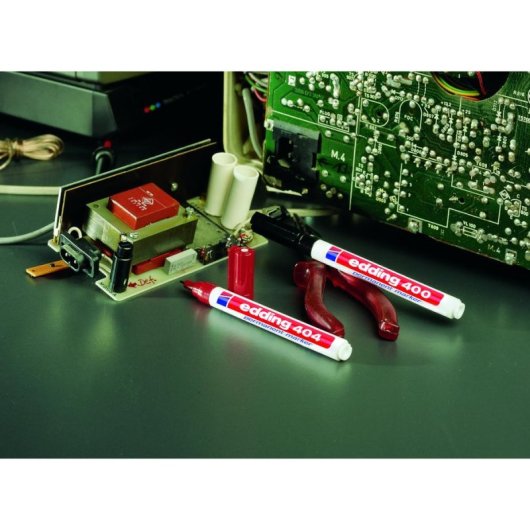 Marcador permanente Edding 400 Negro/Blanco Plástico 1 mm CE 10 piezas