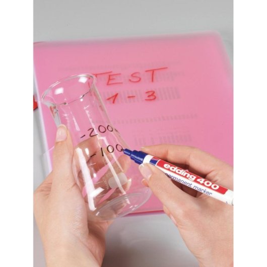 Marcador permanente Edding 400 Negro/Blanco Plástico 1 mm CE 10 piezas