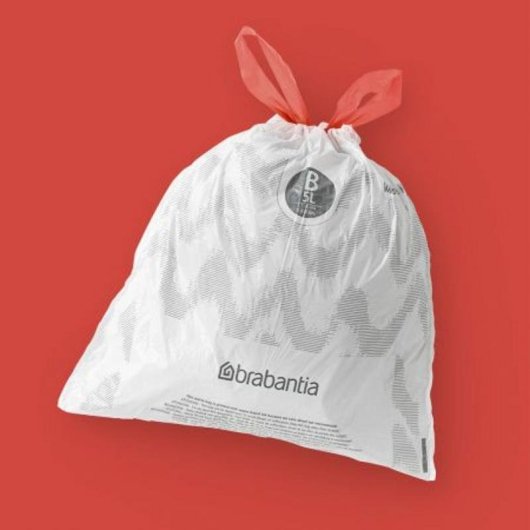 Sac poubelle Brabantia 137747 7 L blanc plastique 40 pieces
