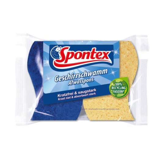Esponja Spontex Azul y Amarillo Lavado a Máquina