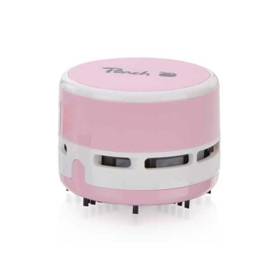 Aspirador de Mão Peach PA105 Sem Saco Bateria AA Rosa Branco