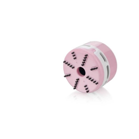 Aspirador de Mão Peach PA105 Sem Saco Bateria AA Rosa Branco